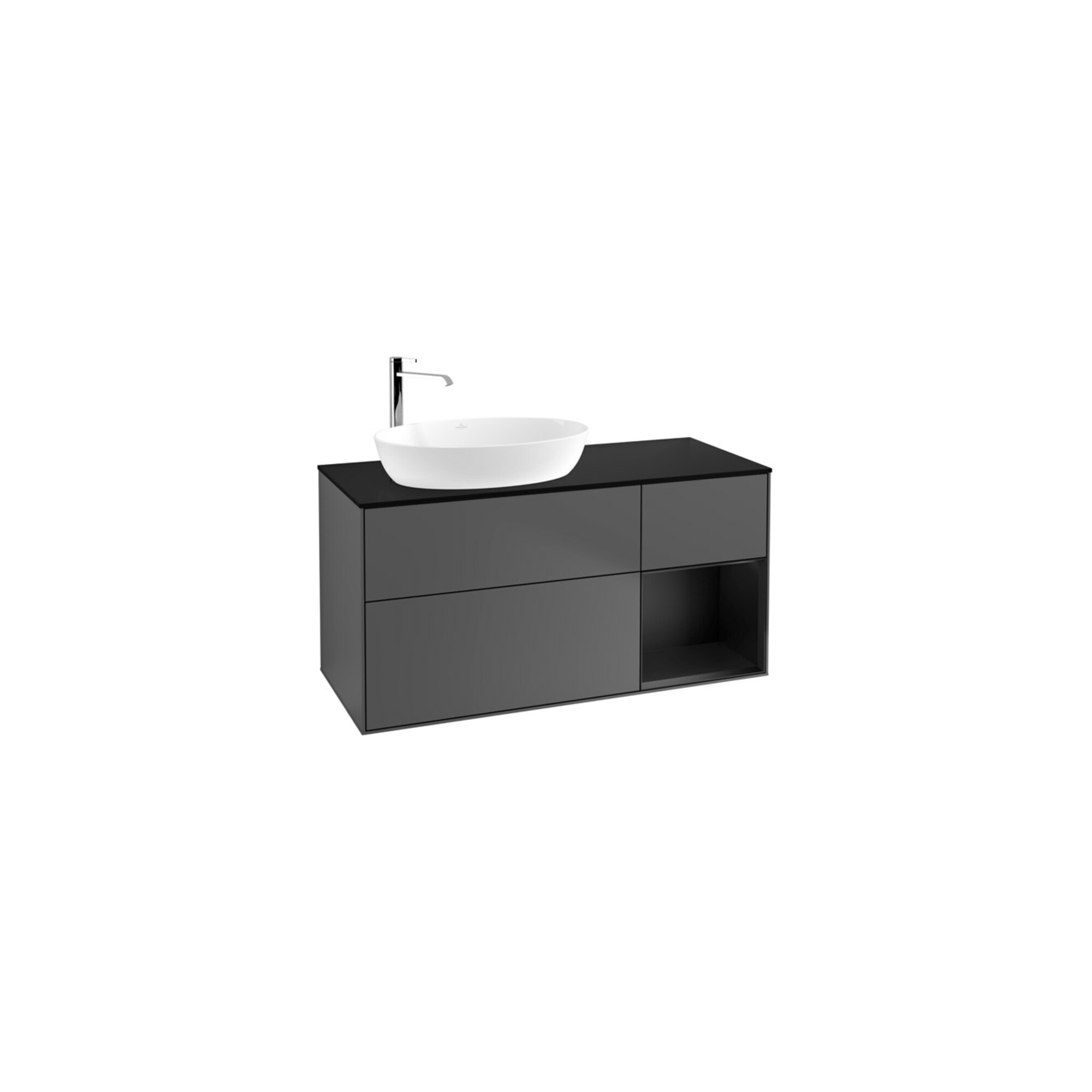 V&B Waschtischunterschrank Wandbeleuchtung Finion 120cm, Pl b m, Reg bla m Lac, Anthrac. m ; Villeroy & Boch