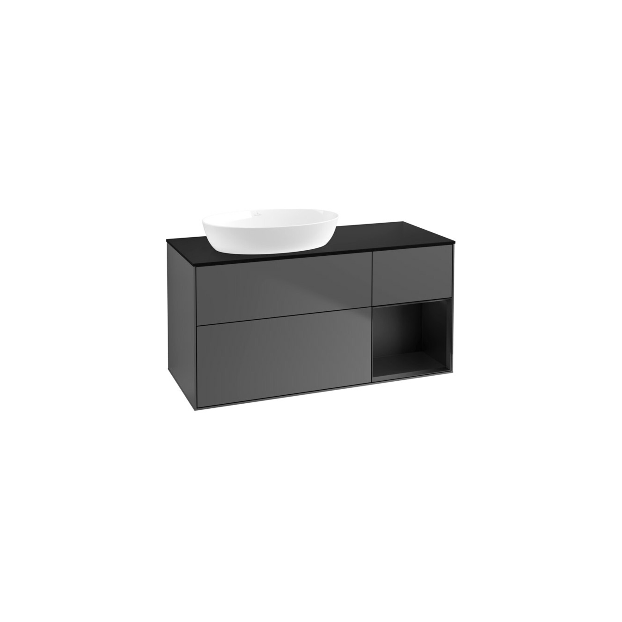 V&B Waschtischunterschrank Wandbeleuchtung Finion 120cm, Pl b m, Reg bla m Lac, Anthrac. m ; Villeroy & Boch