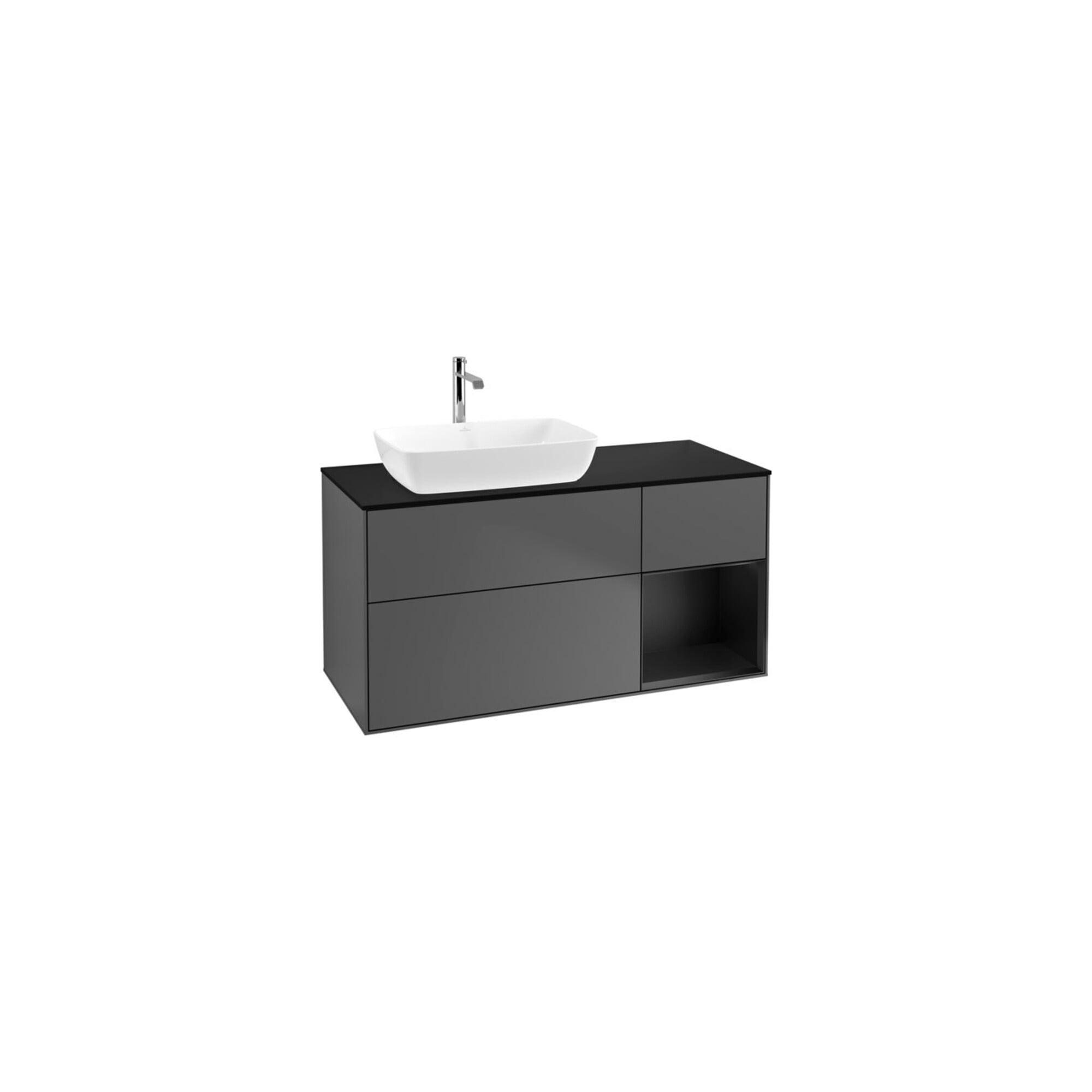 V&B Waschtischunterschrank Wandbeleuchtung Finion 120cm, Pl b m, Reg bla m Lac, Anthrac. m ; Villeroy & Boch