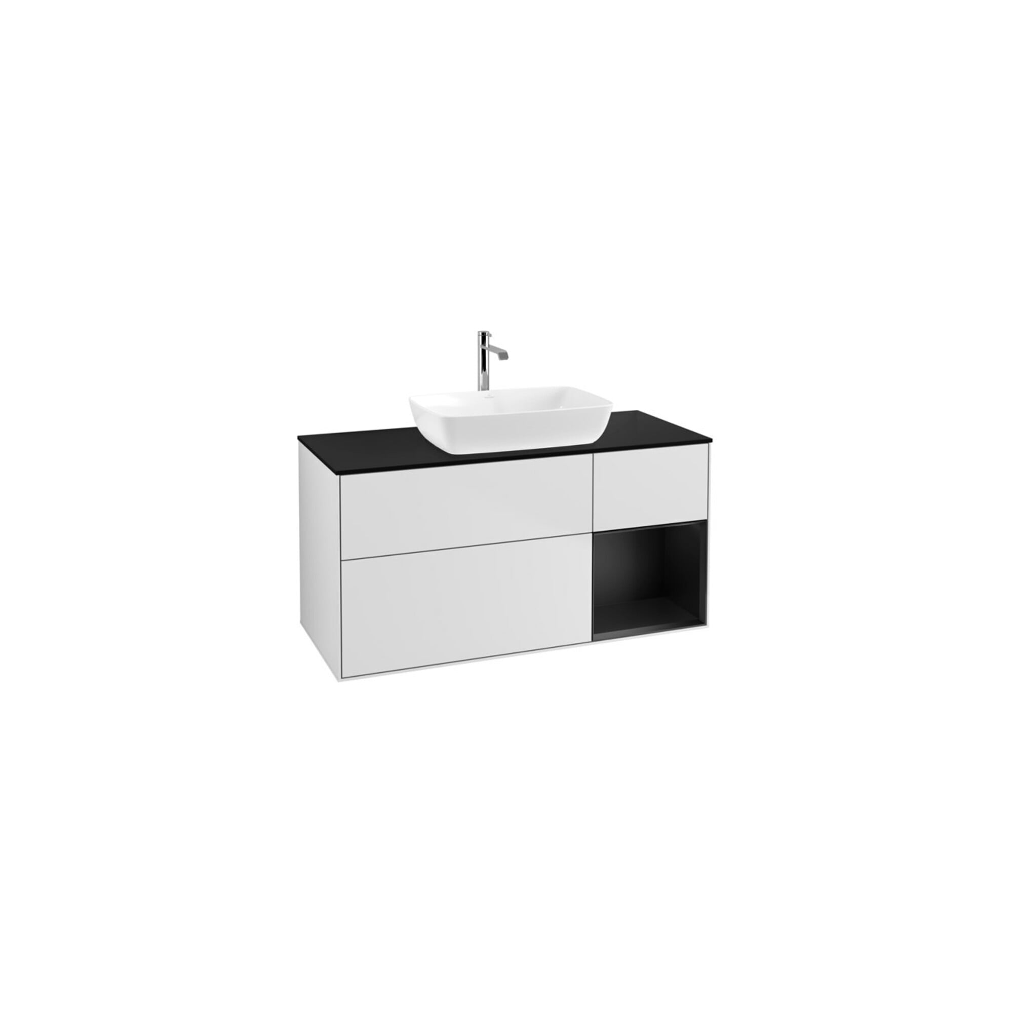 V&B Waschtischunterschrank Wandbeleuchtung Finion 120cm, Pl b m, Reg bla m Lac, wh. m Lac ; Villeroy & Boch