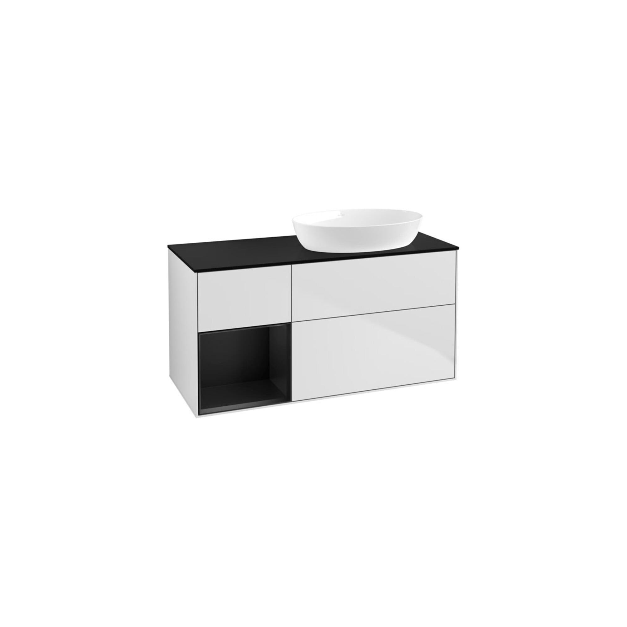 V&B Waschtischunterschrank Wandbeleuchtung Finion 120cm, Pl b m, Reg bla m Lac, wh. m Lac ; Villeroy & Boch