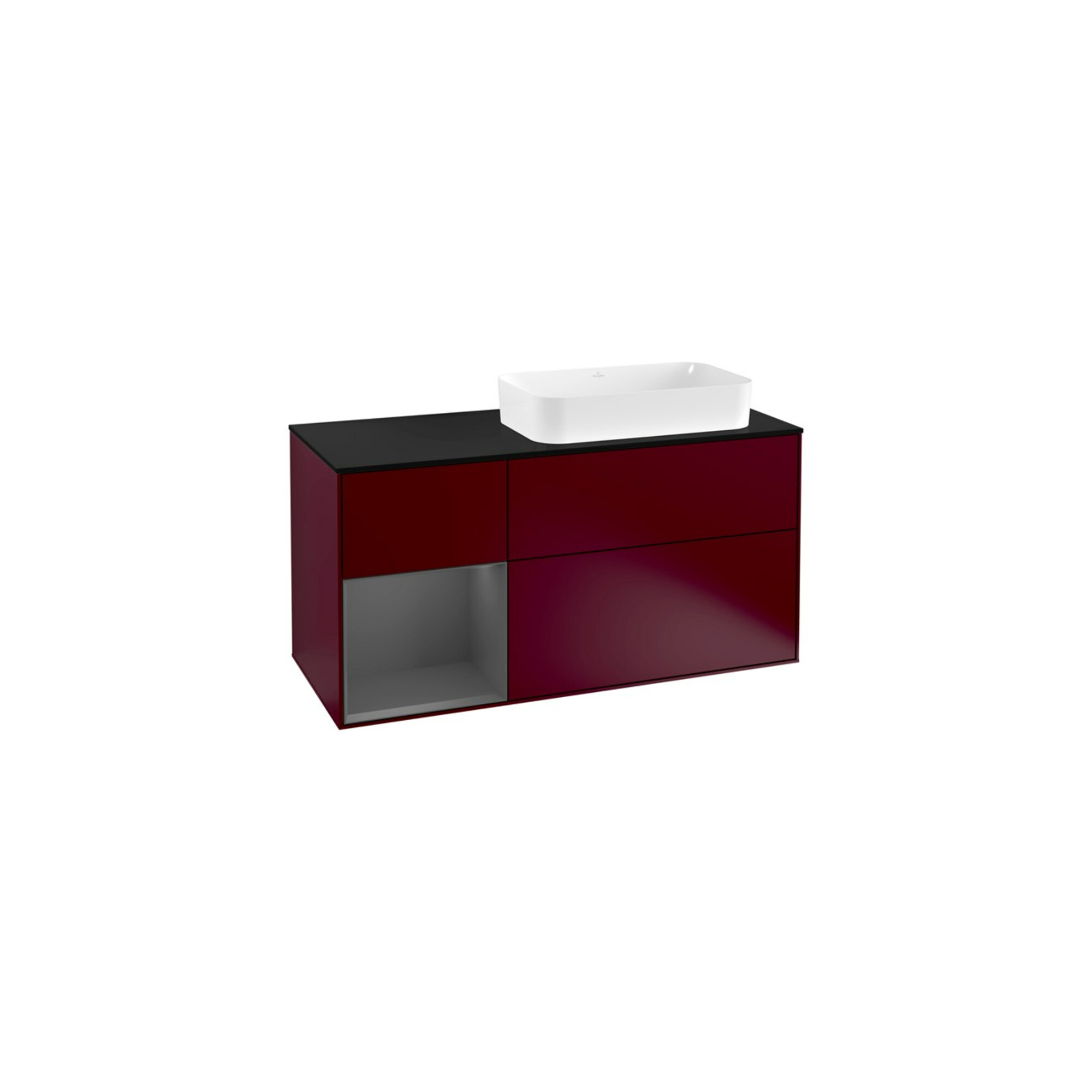V&B Waschtischunterschrank Wandbeleuchtung Finion 120cm, Pl b m, Reg li Anthrac. m, Peo m ; Villeroy & Boch