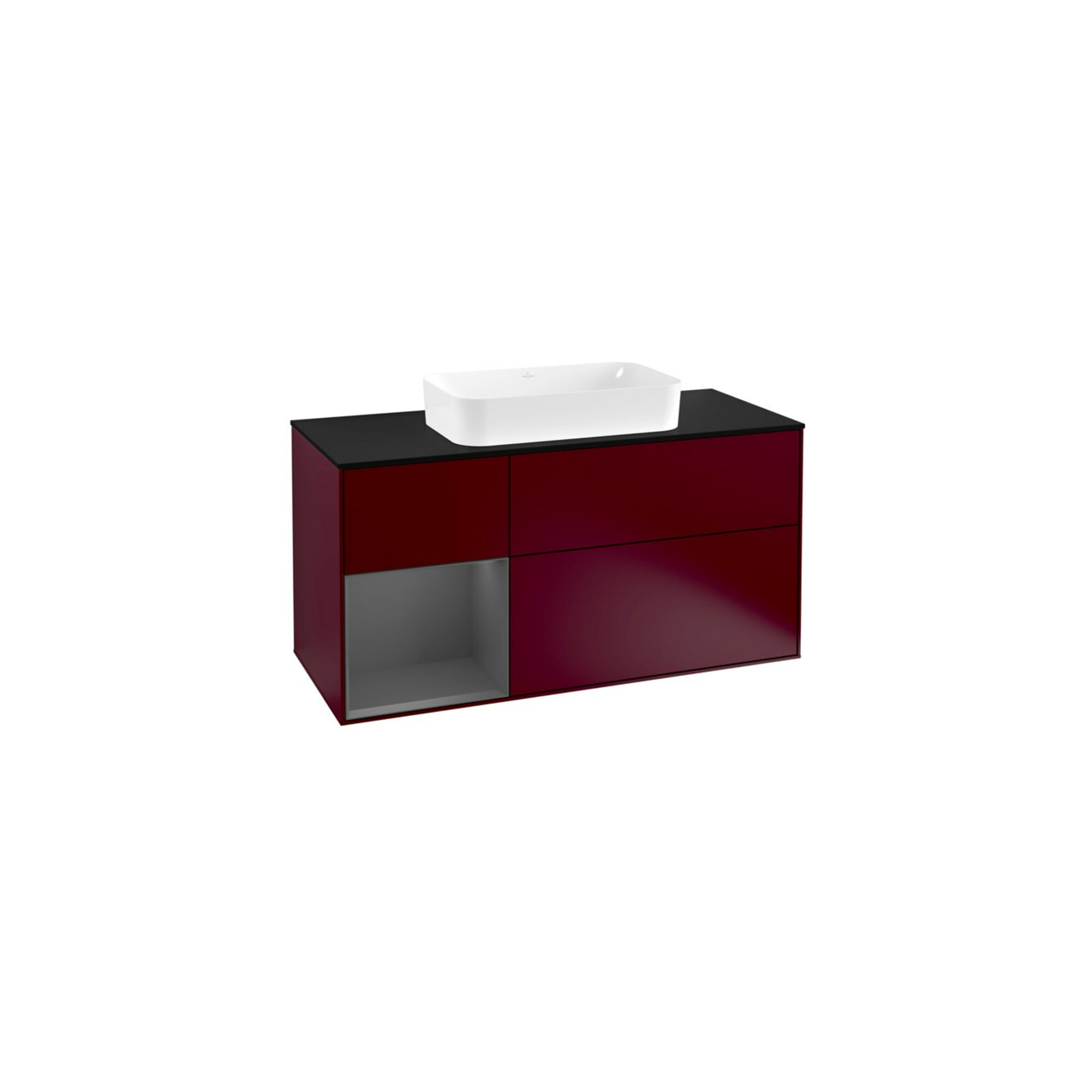 V&B Waschtischunterschrank Wandbeleuchtung Finion 120cm, Pl b m, Reg li Anthrac. m, Peo m ; Villeroy & Boch