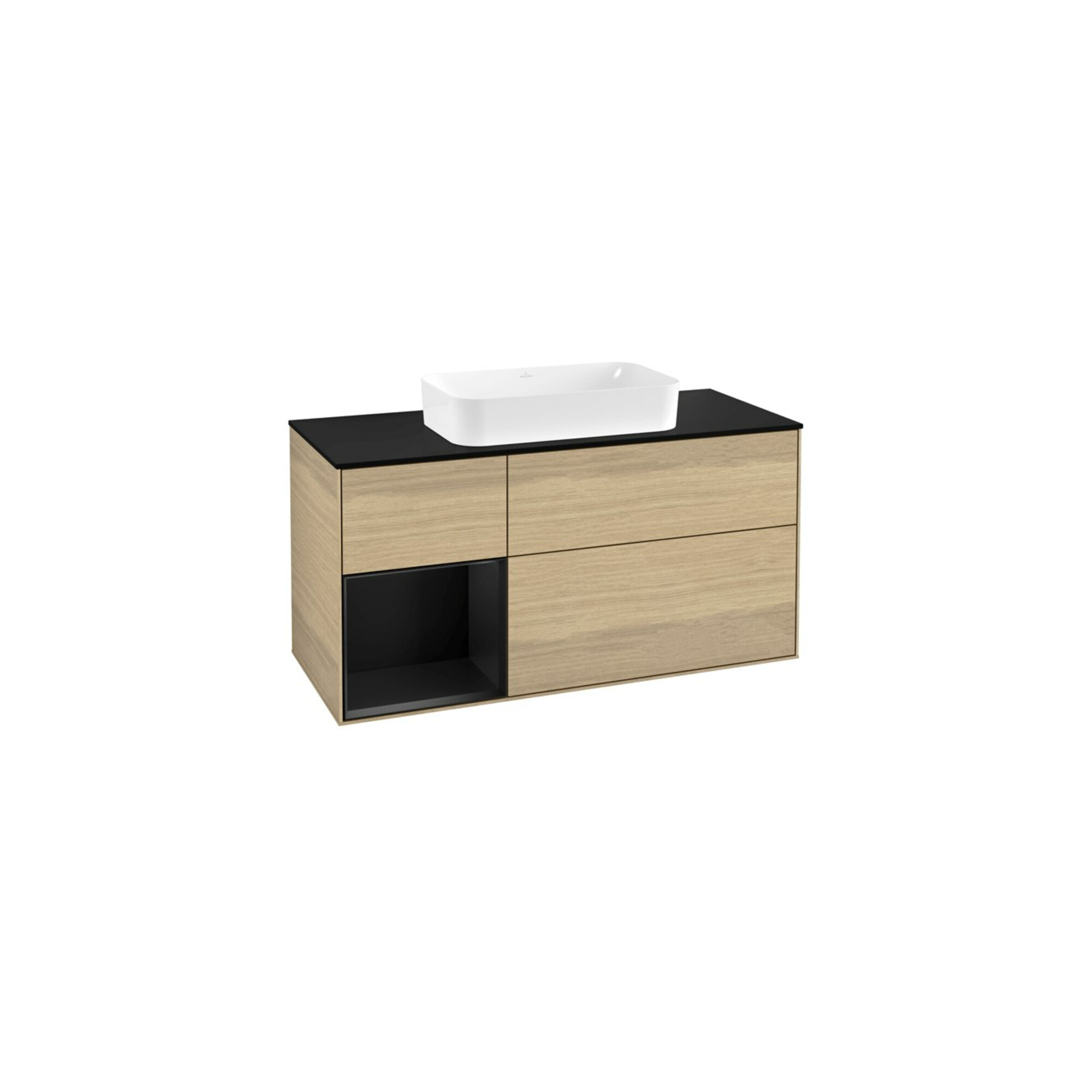 V&B Waschtischunterschrank Wandbeleuchtung Finion 120cm, Pl b m, Reg li bla m Lac, Oa ven ; Villeroy & Boch