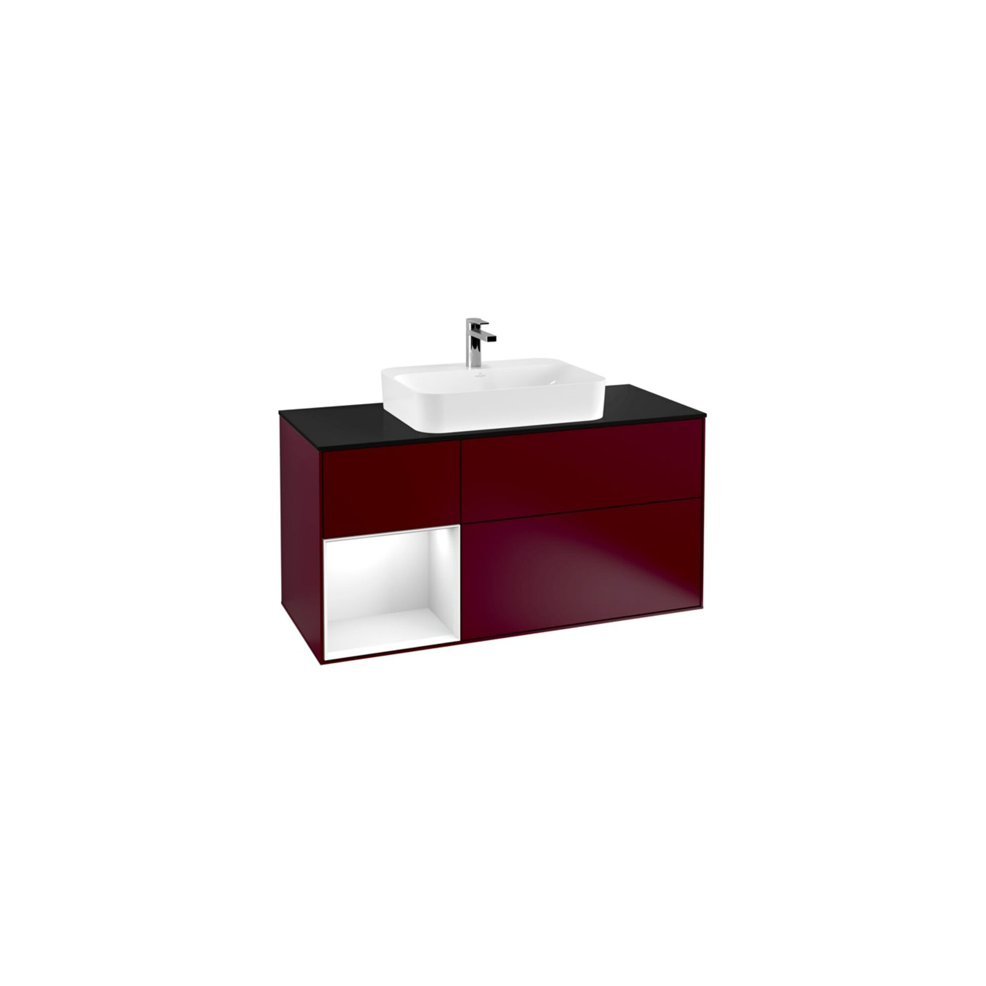 V&B Waschtischunterschrank Wandbeleuchtung Finion 120cm, Pl b m, Reg li glo wh. Lac, Peo m ; Villeroy & Boch