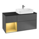 V&B Waschtischunterschrank Wandbeleuchtung Finion 120cm, Pl b m, Reg li gol m, Anthrac. m-1