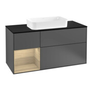 V&B Waschtischunterschrank Wandbeleuchtung Finion 120cm, Pl b m, Reg li Oa ven, Anthrac. m