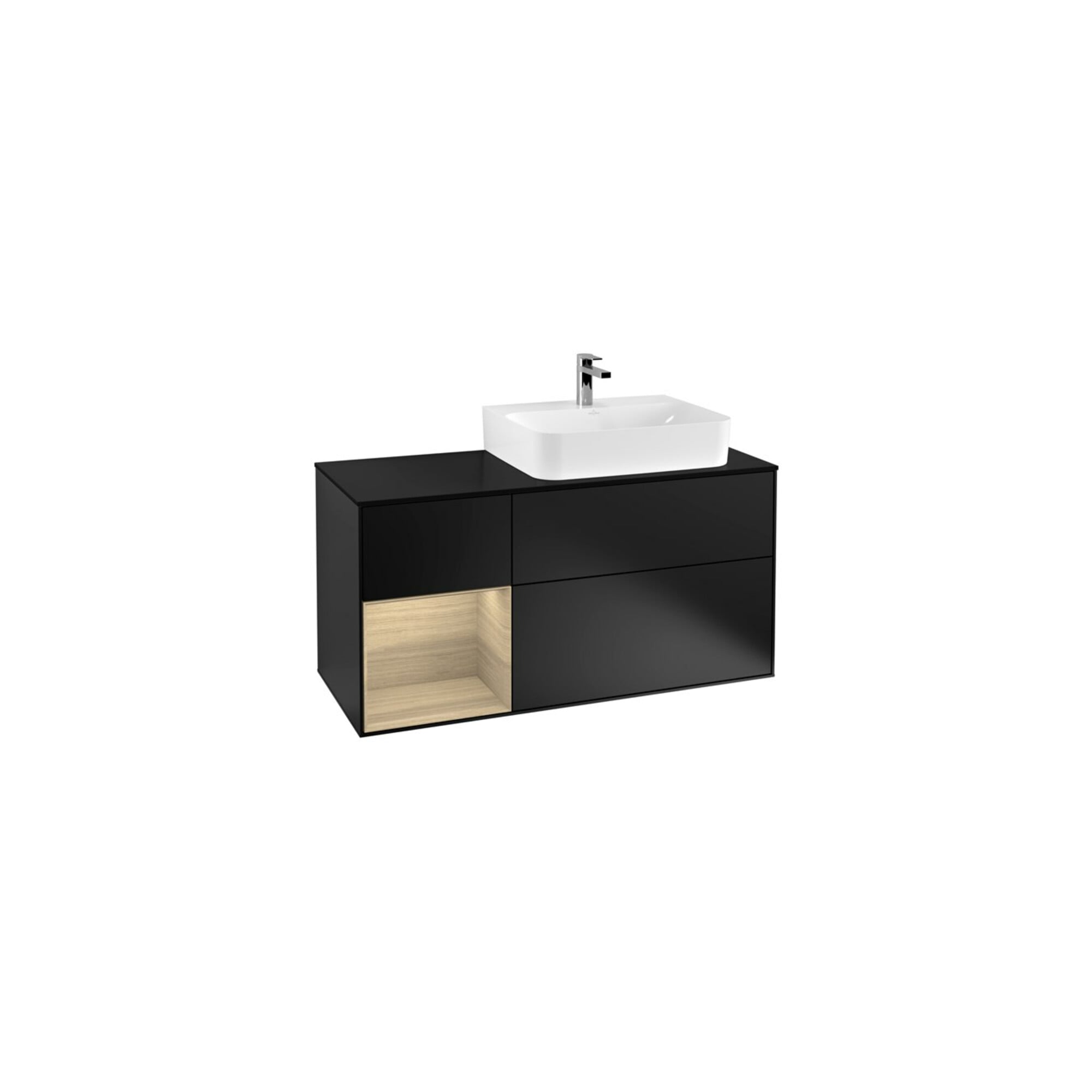 V&B Waschtischunterschrank Wandbeleuchtung Finion 120cm, Pl b m, Reg li Oa ven, bla m Lac ; Villeroy & Boch