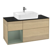 V&B Waschtischunterschrank Wandbeleuchtung Finion 120cm, Pl b m, Reg li Oli. m Lac, Oa ven