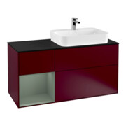 V&B Waschtischunterschrank Wandbeleuchtung Finion 120cm, Pl b m, Reg li Oli. m Lac, Peo m