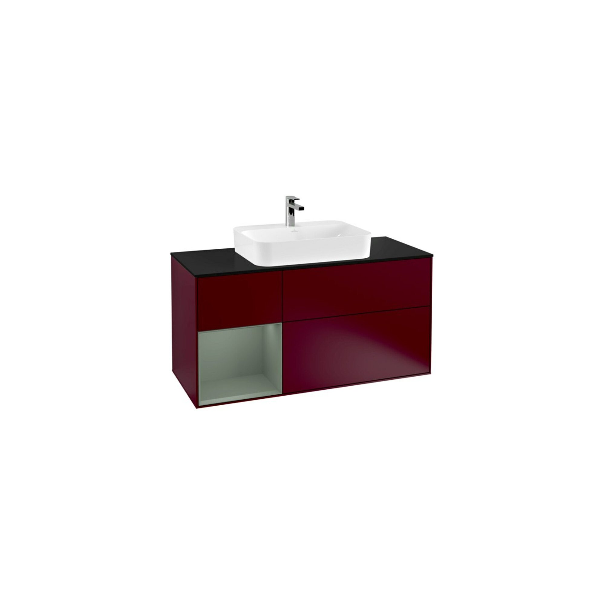 V&B Waschtischunterschrank Wandbeleuchtung Finion 120cm, Pl b m, Reg li Oli. m Lac, Peo m ; Villeroy & Boch