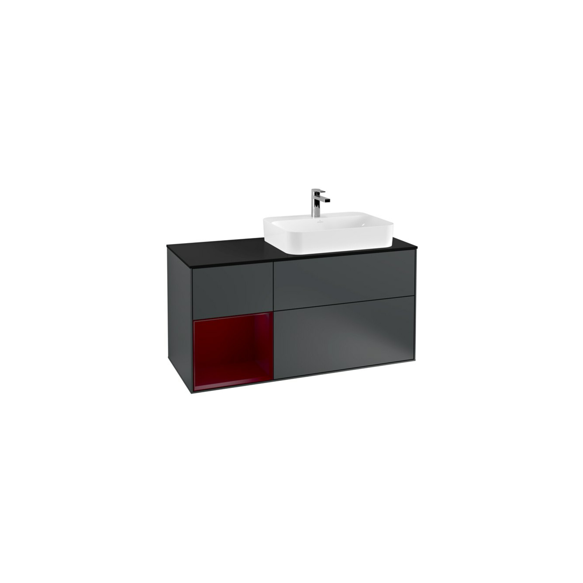 V&B Waschtischunterschrank Wandbeleuchtung Finion 120cm, Pl b m, Reg li Peo, md bl. m Lac ; Villeroy & Boch