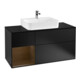 V&B Waschtischunterschrank Wandbeleuchtung Finion 120cm, Pl b m, Reg li wal ven, bla m Lac-1