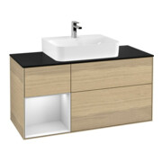V&B Waschtischunterschrank Wandbeleuchtung Finion 120cm, Pl b m, Reg li wh. m Lac, Oa ven
