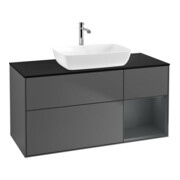 V&B Waschtischunterschrank Wandbeleuchtung Finion 120cm, Pl b m, Reg md m Lac, Anthrac. m