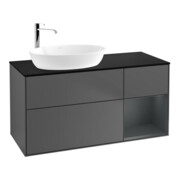 V&B Waschtischunterschrank Wandbeleuchtung Finion 120cm, Pl b m, Reg md m Lac, Anthrac. m