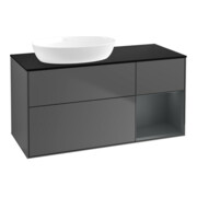 V&B Waschtischunterschrank Wandbeleuchtung Finion 120cm, Pl b m, Reg md m Lac, Anthrac. m