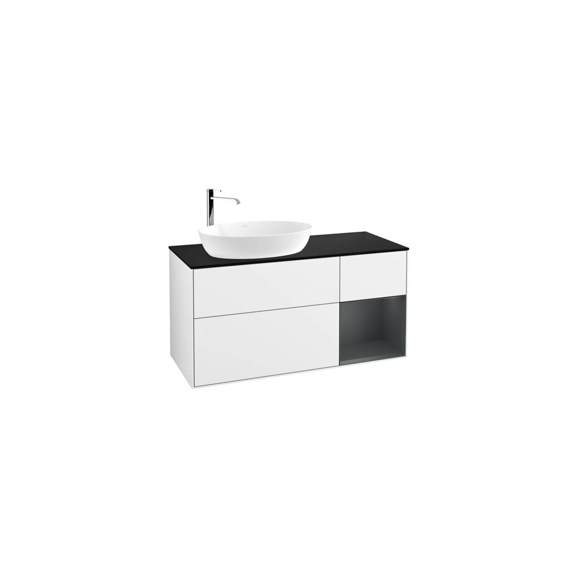 V&B Waschtischunterschrank Wandbeleuchtung Finion 120cm, Pl b m, Reg md m Lac, glo wh. Lac ; Villeroy & Boch