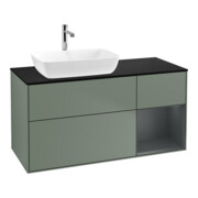 V&B Waschtischunterschrank Wandbeleuchtung Finion 120cm, Pl b m, Reg md m Lac, Oli. m Lac