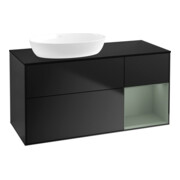 V&B Waschtischunterschrank Wandbeleuchtung Finion 120cm, Pl b m, Reg Oli. m Lac, bla m Lac