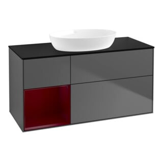 V&B Waschtischunterschrank Wandbeleuchtung Finion 120cm, Pl b m, Reg Peo m Lac, Anthrac. m