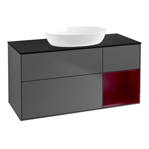 V&B Waschtischunterschrank Wandbeleuchtung Finion 120cm, Pl b m, Reg Peo m Lac, Anthrac. m