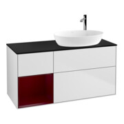 V&B Waschtischunterschrank Wandbeleuchtung Finion 120cm, Pl b m, Reg Peo m Lac, wh. m Lac