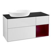 V&B Waschtischunterschrank Wandbeleuchtung Finion 120cm, Pl b m, Reg Peo m Lac, wh. m Lac