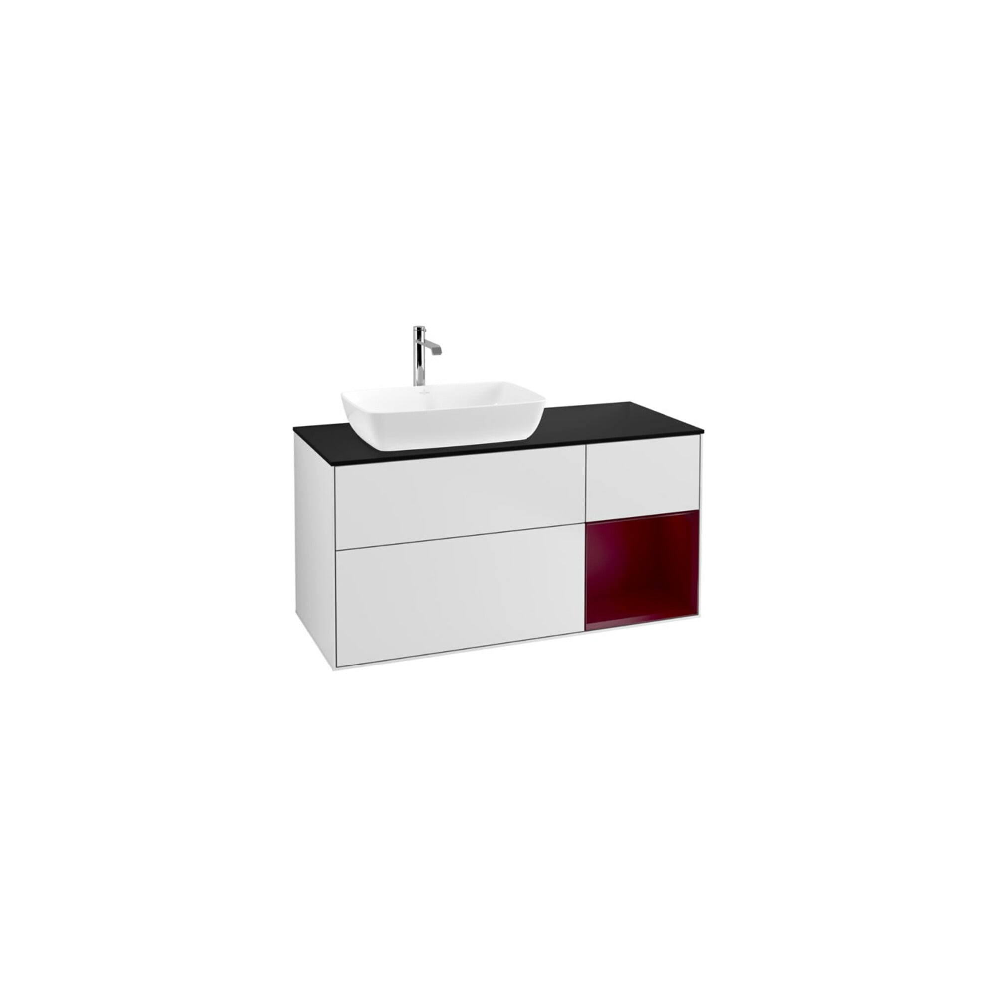 V&B Waschtischunterschrank Wandbeleuchtung Finion 120cm, Pl b m, Reg Peo m Lac, wh. m Lac ; Villeroy & Boch