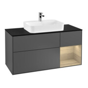 V&B Waschtischunterschrank Wandbeleuchtung Finion 120cm, Pl b m, Reg re Oa ven, Anthrac. m