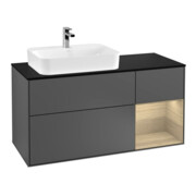 V&B Waschtischunterschrank Wandbeleuchtung Finion 120cm, Pl b m, Reg re Oa ven, Anthrac. m