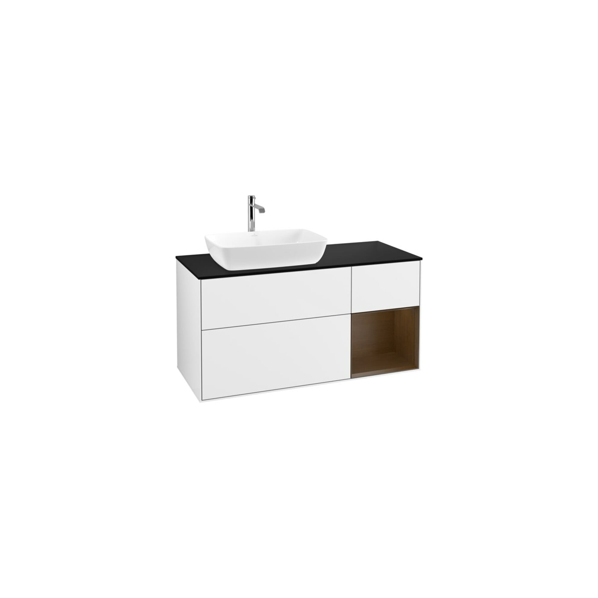 V&B Waschtischunterschrank Wandbeleuchtung Finion 120cm, Pl b m, Reg wal ven, glo wh. Lac ; Villeroy & Boch