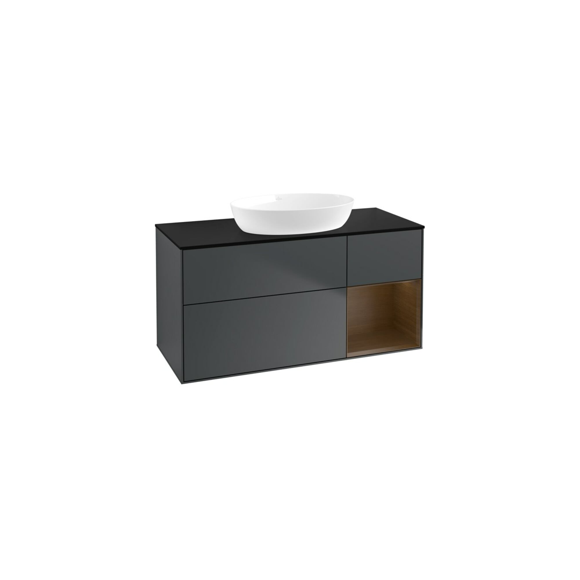 V&B Waschtischunterschrank Wandbeleuchtung Finion 120cm, Pl b m, Reg wal ven, md bl. m Lac ; Villeroy & Boch