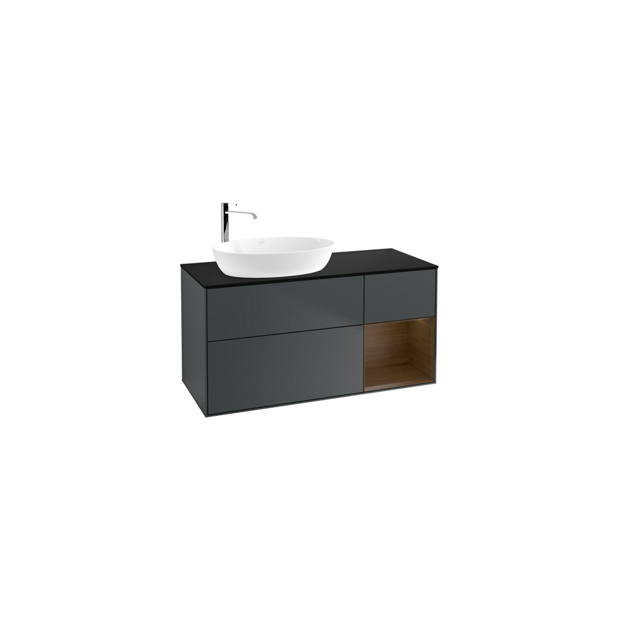 V&B Waschtischunterschrank Wandbeleuchtung Finion 120cm, Pl b m, Reg wal ven, md bl. m Lac ; Villeroy & Boch