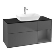 V&B Waschtischunterschrank Wandbeleuchtung Finion 120cm, Pl b m, Rg A m Lac, Anthrac. m