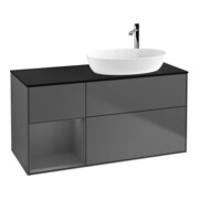 V&B Waschtischunterschrank Wandbeleuchtung Finion 120cm, Pl b m, Rg A m Lac, Anthrac. m