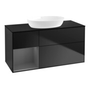 V&B Waschtischunterschrank Wandbeleuchtung Finion 120cm, Pl b m, Rg A m Lac, bla m Lac