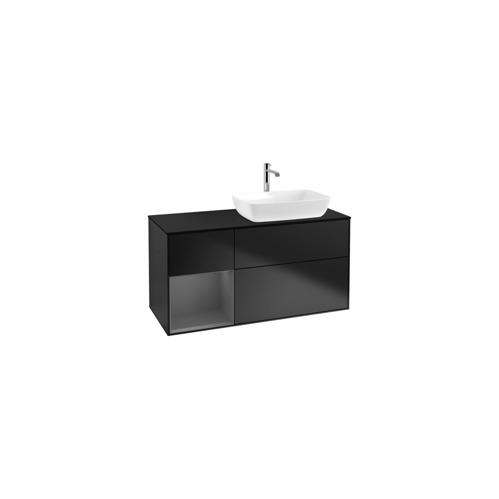 V&B Waschtischunterschrank Wandbeleuchtung Finion 120cm, Pl b m, Rg A m Lac, bla m Lac ; Villeroy & Boch