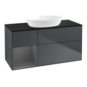 V&B Waschtischunterschrank Wandbeleuchtung Finion 120cm, Pl b m, Rg A m Lac, md bl. m Lac