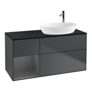 V&B Waschtischunterschrank Wandbeleuchtung Finion 120cm, Pl b m, Rg A m Lac, md bl. m Lac