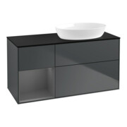 V&B Waschtischunterschrank Wandbeleuchtung Finion 120cm, Pl b m, Rg A m Lac, md bl. m Lac