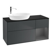 V&B Waschtischunterschrank Wandbeleuchtung Finion 120cm, Pl b m, Rg A m Lac, md bl. m Lac