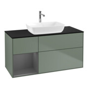V&B Waschtischunterschrank Wandbeleuchtung Finion 120cm, Pl b m, Rg A m Lac, Oli. m Lac