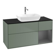 V&B Waschtischunterschrank Wandbeleuchtung Finion 120cm, Pl b m, Rg A m Lac, Oli. m Lac