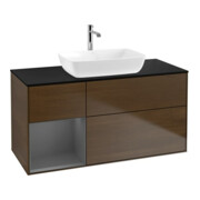 V&B Waschtischunterschrank Wandbeleuchtung Finion 120cm, Pl b m, Rg A m Lac, wal ven