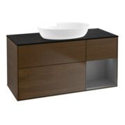 V&B Waschtischunterschrank Wandbeleuchtung Finion 120cm, Pl b m, Rg A m Lac, wal ven