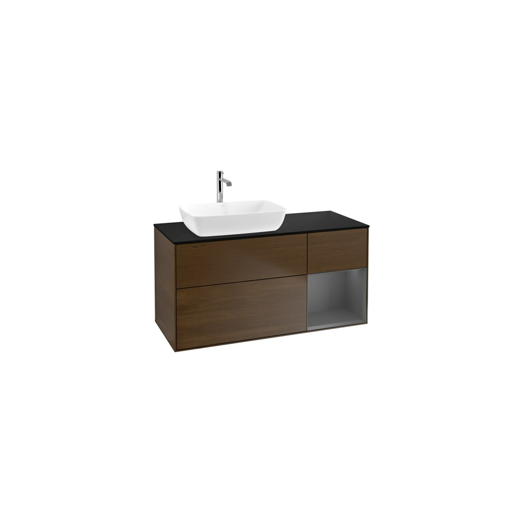 V&B Waschtischunterschrank Wandbeleuchtung Finion 120cm, Pl b m, Rg A m Lac, wal ven ; Villeroy & Boch