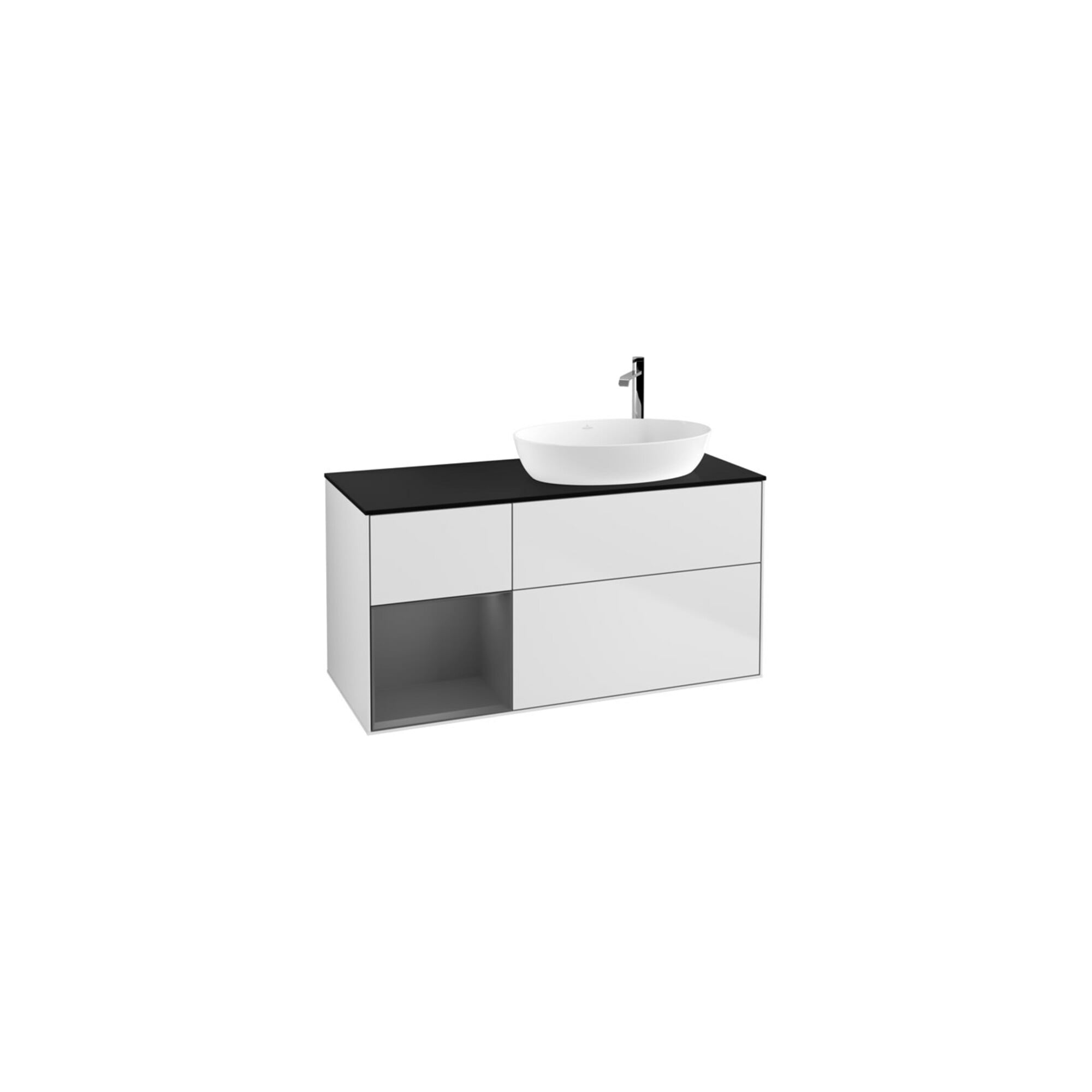 V&B Waschtischunterschrank Wandbeleuchtung Finion 120cm, Pl b m, Rg A m Lac, wh. m Lac ; Villeroy & Boch