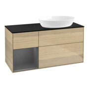V&B Waschtischunterschrank Wandbeleuchtung Finion 120cm, Pl b m, Rg Anthrac. m Lac, Oa ven