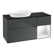 V&B Waschtischunterschrank Wandbeleuchtung Finion 120cm, Pl b m, Rg g w Lac, md bl. m Lac